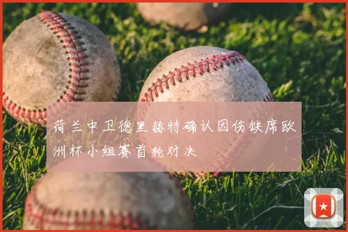 荷兰中卫德里赫特确认因伤缺席欧洲杯小组赛首轮对决